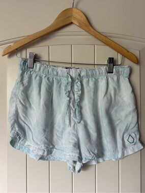 Volcom x Outer Banks Sarah Tie Dye Lounge Shorts Light Blue Netflix OBX Size S